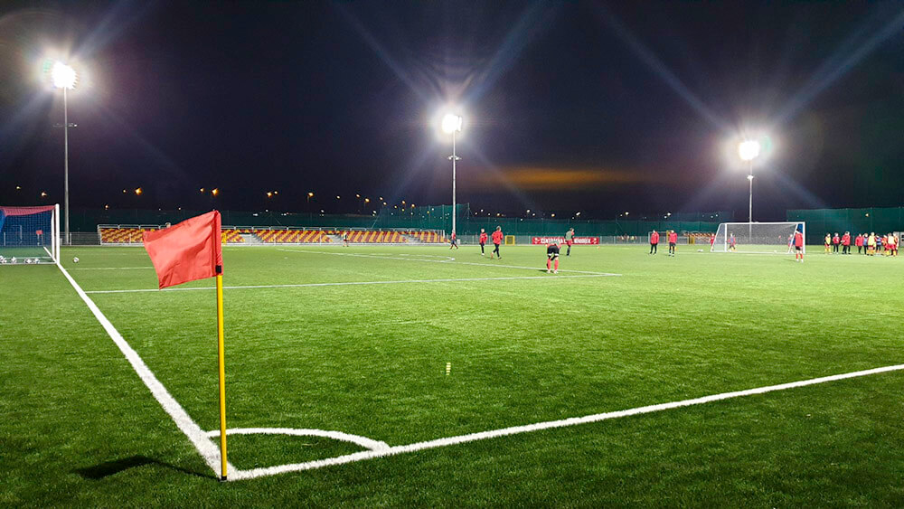 Micoled oświetlenie boiska stadionu Ślęza Wrocław