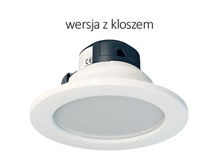 micoled oświetlenie led biuro downlight zkloszem