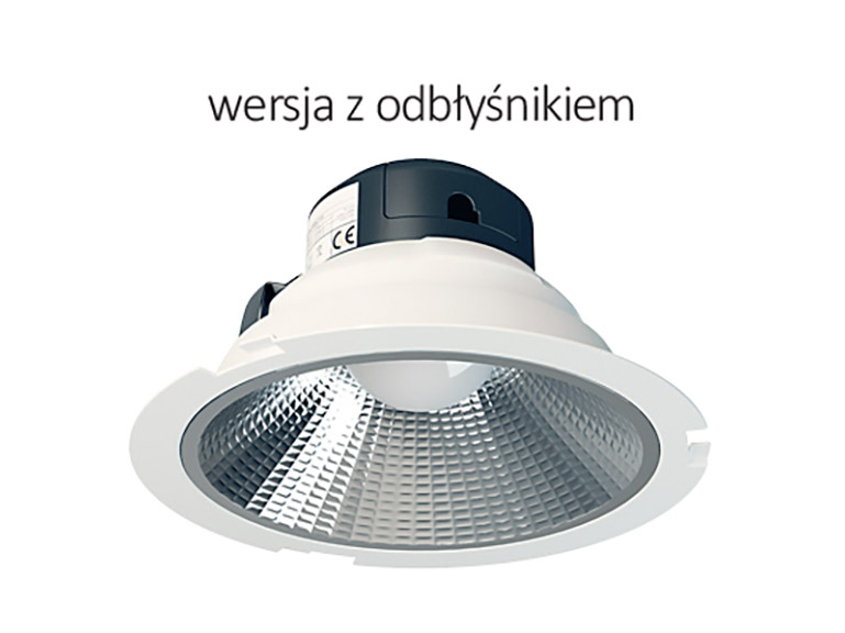 micoled oświetlenie led biuro downlight z odbłyskiem 90 stopni